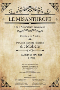 Le Misanthrope - Théâtre De La Clarté - samedi 4 mai