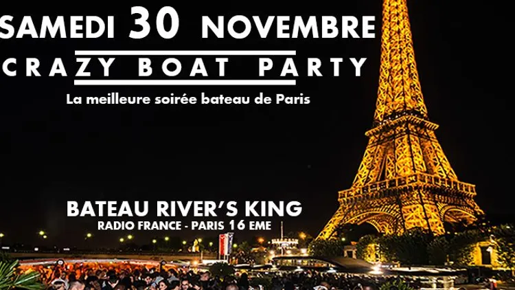 Crazy Boat Latino Croisière Tour Eiffel - Fille = Gratuit  SALSA BACHATA KIZOMBA