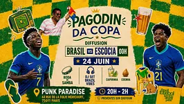 PAGODIN DA COPA – BRASIL vs ESCOCIA (samba & Djs + match)