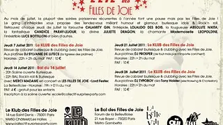 Les jeudis de l'été avec les Filles de Joie