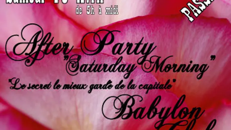 After Party Pink Saturday Morning