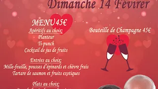 Soirée St-Valentin Dimanche 14 février au restaurant Caffe Creole Paris Bastille