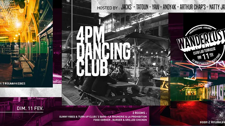 4PM Dancing Club - Hip hop & Sunny Vibes au Wanderlust
