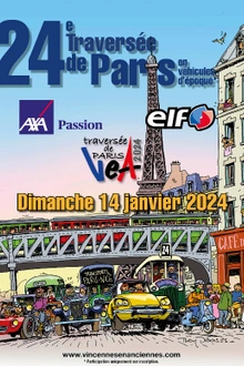 24e Traversée de Paris hivernale en véhicules d'époque