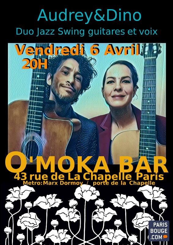 Concert Jazz Swing/Jazz Manouche O'MoKa Bar 6 avril 2018