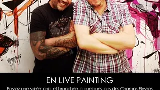 «Live painting» du collectif NakedParis au Renaissance Arc de Triomphe