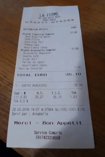 La Ferme Restaurant Paris