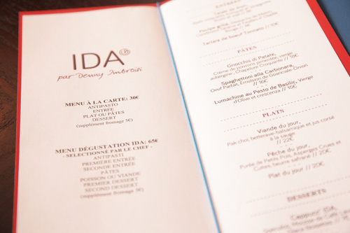 IDA by Denny Imbroisi Restaurant Paris