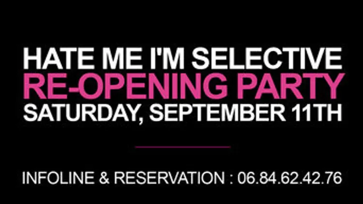HATE ME I'M SELECTIVE RE-OPENING PARTY AU BIZEN