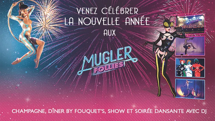 Le réveillon dans un théâtre aux Mugler Follies !