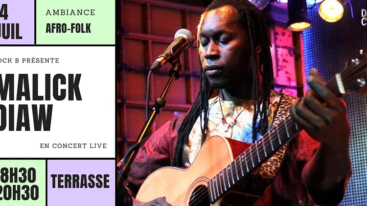 L’Été à DOCK B // Concert live en terrasse : Malick Diaw (afro-folk)