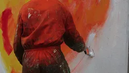 Performance picturale en plein air par Arnaud Prinstet