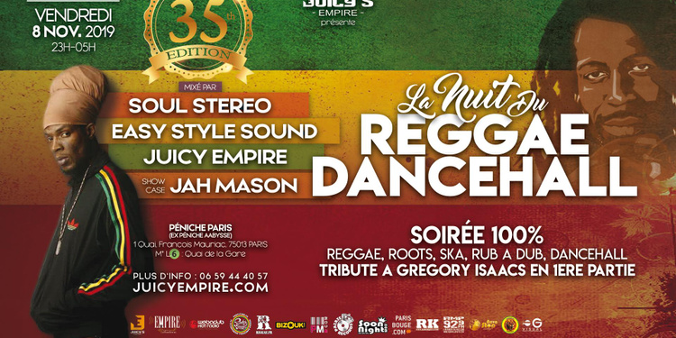 La nuit du reggae dancehall tribute a gregory Isaacs jah mason en showcase