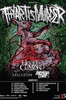 Thy Art Is Murder + heart of a coward + aegaeon + aversions crown