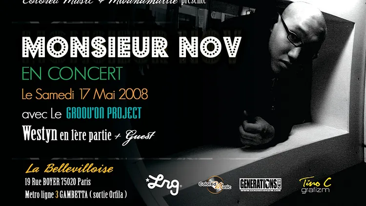 Mr Nov en concert à la Bellevilloise dès 19h