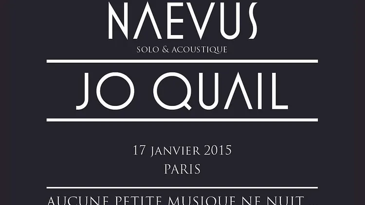 Naevus (solo & acoustique) et Jo Quail en concert