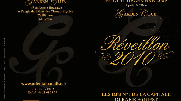 SOIREE DU REVEILLON 2009 A GARDEN