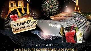 CRAZY BOAT PARTY (CROISIERE, FILLE=GRATUIT, DEUX AMBIANCES, TOUR EIFFEL, BBQ, TERRASSE GEANTE)