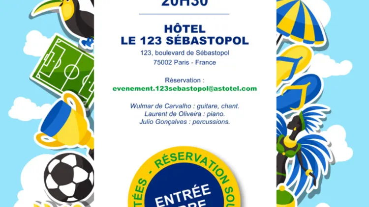 TRIO SAMAMBAIA au Bar 123 Action, Hôtel Le 123 Sébastopol – 09.06.2016