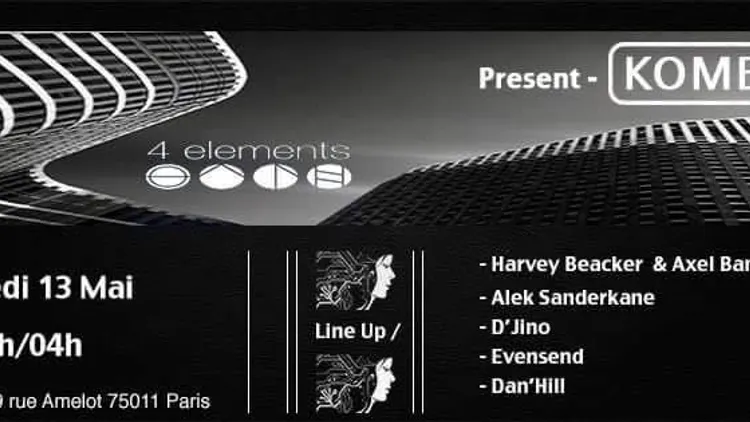 KOMBUST with Eversend & Harvey Baecker @ 4 ELEMENTS
