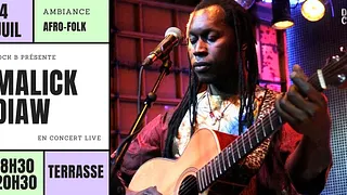 L’Été à DOCK B // Concert live en terrasse : Malick Diaw (afro-folk)