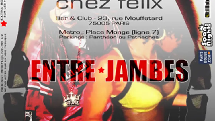 Entre Jambes Soirée Hip Hop/Tropical