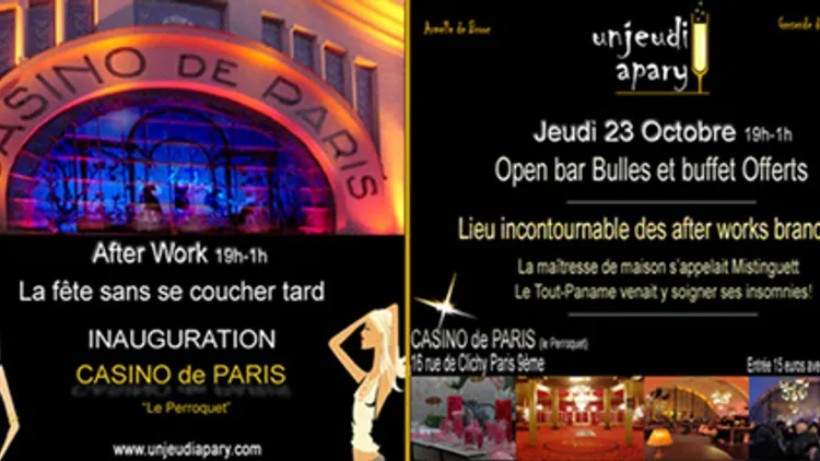 AfterWork au CASINO de PARIS le Perroquet