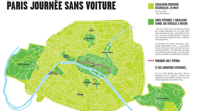 Journée sans voiture à Paris