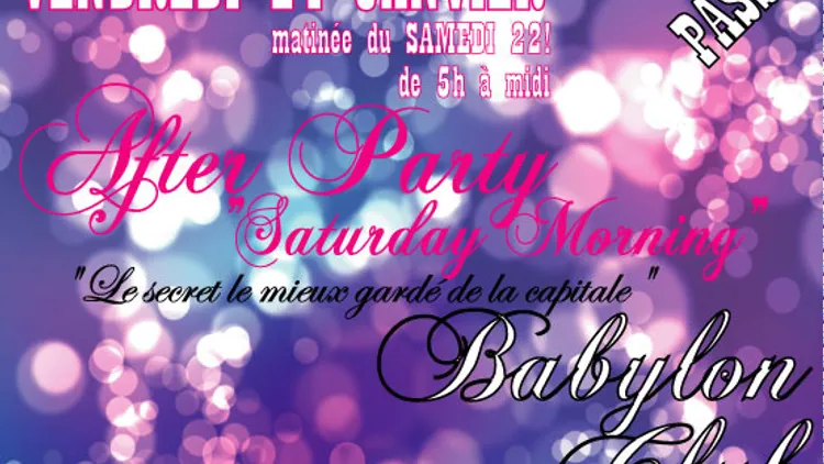 After Party"Saturday Morning"