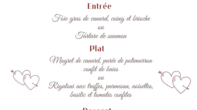 dîner dansant de la Saint-Valentin