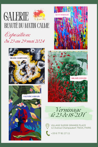 EXPOSITION COLLECTIVE: Virginie Charpentier, Abigahël Dantzer, Valentine Sarrazin et Ketty Maroudé - Galerie Beauté Du Matin Calme - du jeudi 23 mai au mercredi 29 mai