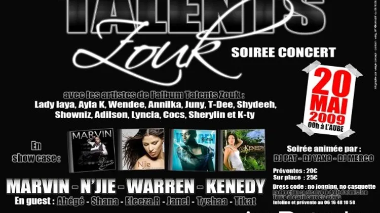 Soirée concert Talents Zouk