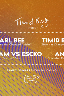 Timid Boy Invite: Carl Bee, Bassam vs Escko, Antz, Timid Boy