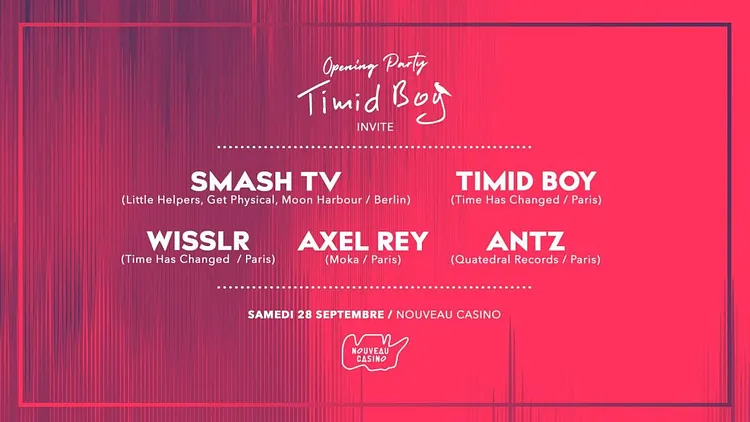 Grand Opening Timid Boy Invite: Smash TV, Wisslr, Axel Rey, Antz & Timidboy