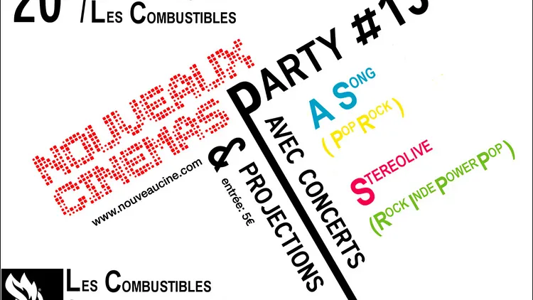 Nouveaux Cinémas Party #13 : A*SONG et STEREOLIVE