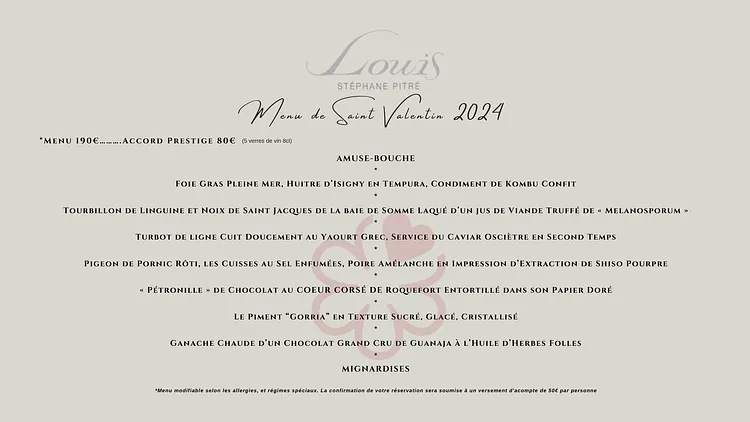 Diner Saint Valentin