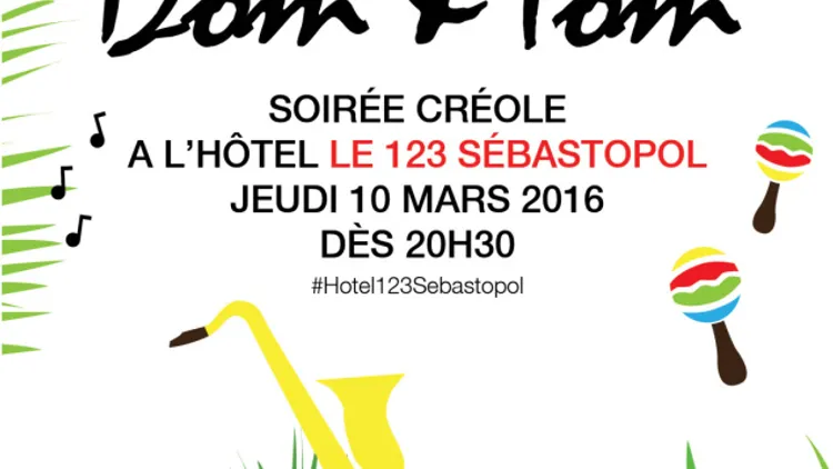 Soirée Créole avec le duo DOM et TOM au 123 Sébastopol