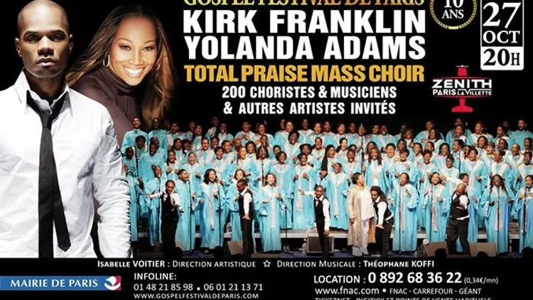 Gospel Festival de Paris 2013 avec Kirk Franklin, Yolanda Adams & Total Praise